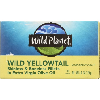 WILD PLANET: Wild Yellowtail Boneless Skinless in Extra Virgin Olive Oil, 4.375 oz