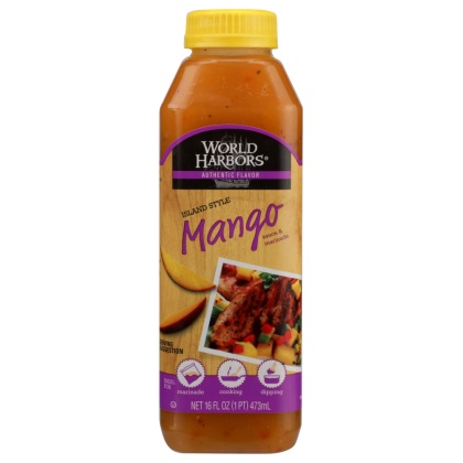 WORLD HARBORS: Sauce Island Style Mango, 16 oz