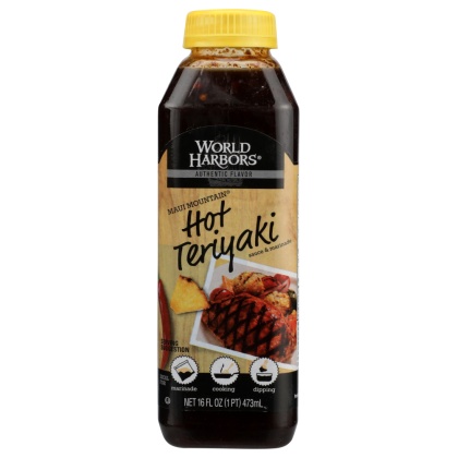 WORLD HARBORS: Sauce Maui Mountain Hot Teriyaki, 16 oz