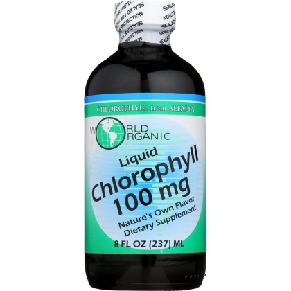 WORLD ORGANIC: Liquid Chlorophyll 100mg, 8 oz