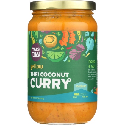 YAIS THAI: Thai Coconut Curry Yellow, 16 oz