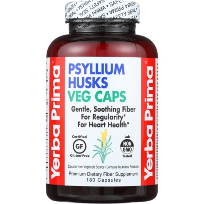 YERBA PRIMA: Psyllium Husks Veg Caps 625 mg, 180 Capsules