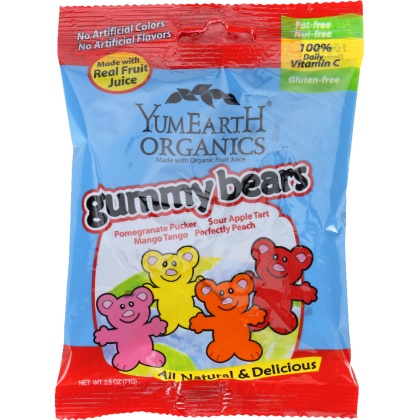 YUMEARTH: Organics Gummy Bears, 2.5 oz