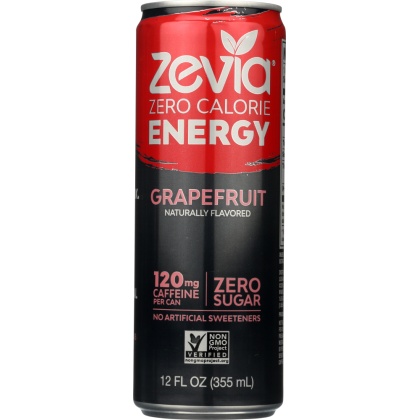 ZEVIA: Energy Grapefruit Zero Calorie, 12 oz