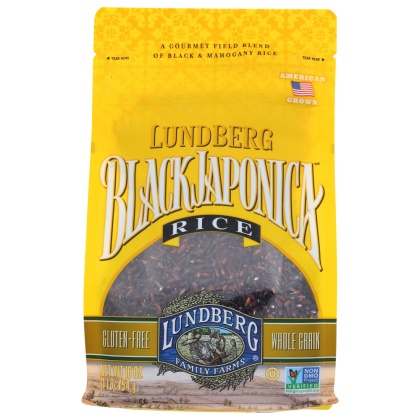 LUNDBERG: Black Japonica Rice Gluten Free Whole Grain, 1 lb