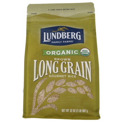 LUNDBERG: Organic Brown Long Grain Rice, 2 lb