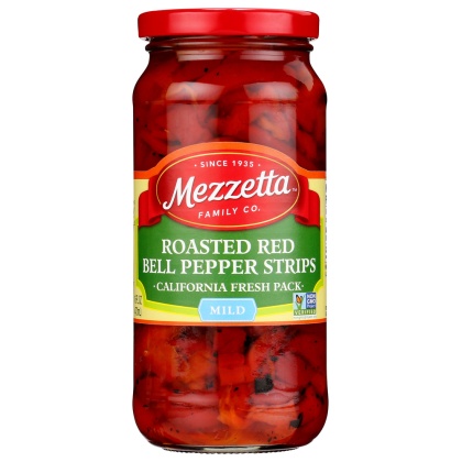 MEZZETTA: Deli-Sliced Roasted Bell Pepper Strips, 16 oz