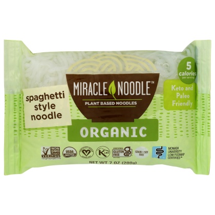 MIRACLE NOODLE: Organic Spaghetti Konjac Shirataki, 7 oz