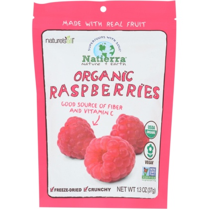 NATIERRA: Organic Freeze Dried Raspberries, 1.3 oz