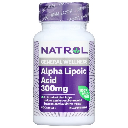 NATROL: Alpha Lipoic Acid 300 mg, 50 Capsules