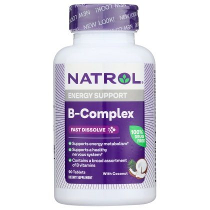 NATROL: B-Complex Fast Dissolve Coconut Flavor, 90 Tablets