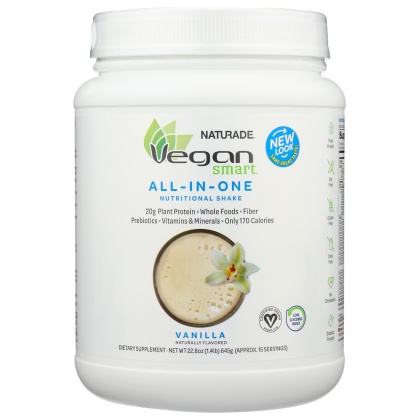 NATURADE: VeganSmart All-In-One Nutritional Shake Vanilla, 22.75 oz