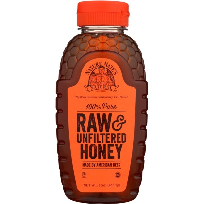 NATURE\'S NATE: 100% Pure Raw & Unfiltered Honey, 16 oz