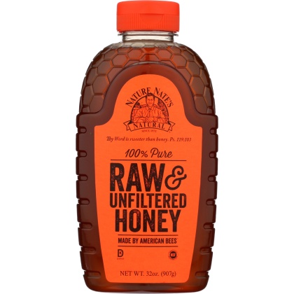 NATURE\'S NATE: 100% Pure Raw & Unfiltered Honey, 32 oz