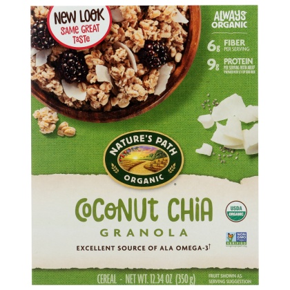 NATURE\'S PATH: Organic Chia Plus Coconut Chia Granola Cereal, 12.34 oz