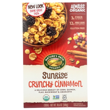 NATURE\'S PATH: Organic Sunrise Crunchy Cinnamon Cereal, 10.6 oz