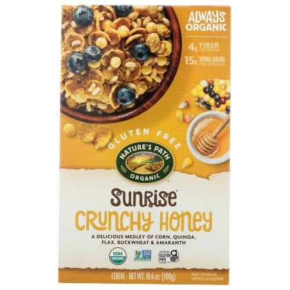 NATURE\'S PATH: Organic Sunrise Crunchy Honey Cereal, 10.6 oz