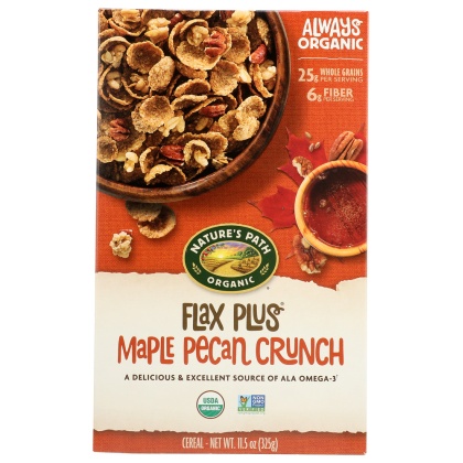 NATURES PATH: Organic Flax Plus Cereal Maple Pecan Crunch, 11.5 oz