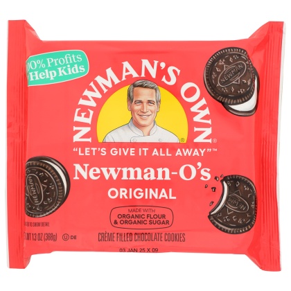 NEWMAN\'S OWN ORGANIC: Newman O\'s Original Cookies Chocolate with Vanilla Creme, 13 oz