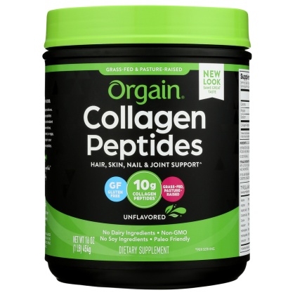 ORGAIN: Collagen Peptides Powder Organic Grass Fed, 1 lb