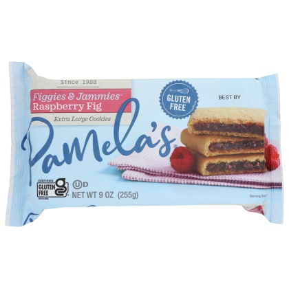 PAMELA\'S: Gluten Free Figgies & Jammies Raspberry And Fig Extra Large Cookies, 9 oz