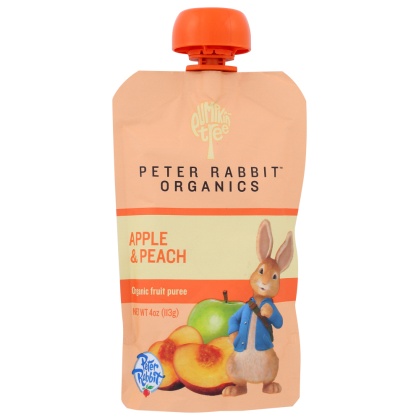 PETER RABBIT: Baby Peach Apple Organic, 4 oz