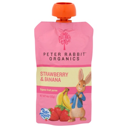 PETER RABBIT: Baby Strawberry Banana Organic, 4 oz