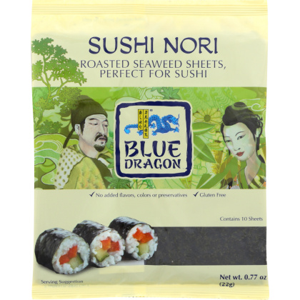 BLUE DRAGON: Sushi Nori Roasted Seaweed Perfect For Sushi, 0.77 oz
