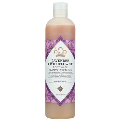 NUBIAN HERITAGE: Body Wash Lavender & Wildflowers with Vitamin E, 13 oz